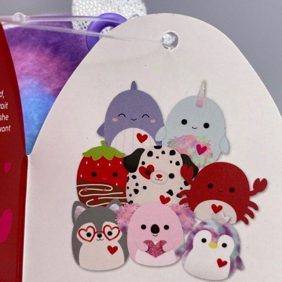Squishmallows 3.5” Tomara Penguin Valentines Heart Clip On Keychain Plush - Picture 5 of 8